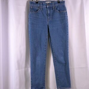 Madewell Perfect Vintage Petite Cropped Jeans Womens P25 26x25‎ Blue Denim